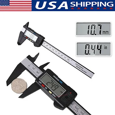 6  150mm Digital Caliper Micrometer LCD Gauge Vernier Electronic Measuring Ruler • $7.18