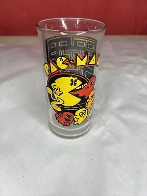 Vtg 1982 Bally Midway PAC-MAN Arcade Video Game 5.4  Tall Drinking Glass RARE! • $14.99