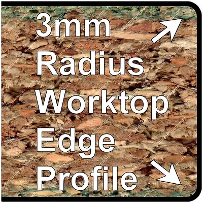 £14.40 • Buy 3mm Q3 Radius Worktop & Breakfast Bar Joining Strips Trims & End Caps UK Quality