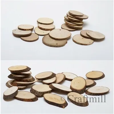 Wooden Wood Log Slices Discs Round Oval Pick Size Seasoned Sanded Wedding Plaque • £15.38