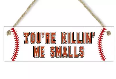 BASEBALL SIGN  YOU'RE KILLIN' ME SMALLS  Children's Room Door Wall Decor Gift • £18.26