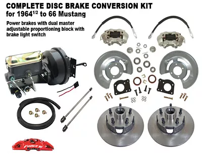 1964-66 Ford Mustang Front  Power Disc Brake Conversion Kit Low Profile Master • $795.75