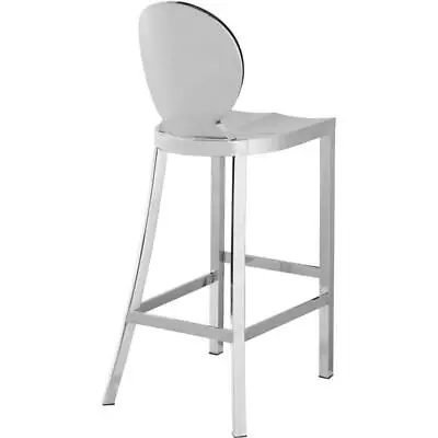 Meridian Furniture Maddox 29 H Stainless Steel Bar Stool In Chrome • $303.99