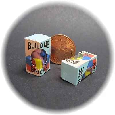 £3.50 • Buy 1/12h Scale Miniatures Two Toy Boxes Of 'Build Me Bricks'