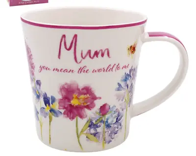 Mum Coffee Mug- Fine China Tea Cup For Mum You Mean The World To Me • £9.99