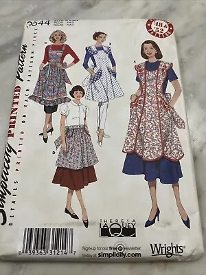 Simplicity Vintage Pattern 3544 Vintage 40s 50s Aprons S M  L Uncut • $9.95