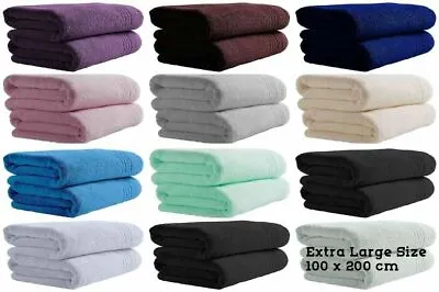  Good Quality 100% Egyptian Cotton Jumbo Super Large Bath Sheets Towels Luxury • £24.99