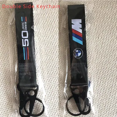 Key Ring Hook Strap Lanyard Nylon Embroidery For BMW Keychain Metal Backpack • $10.09