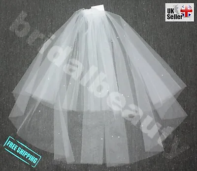 £5.99 • Buy Halloween White Wedding Veil Bride To Be Hen Night Party Fancy Dress Costume