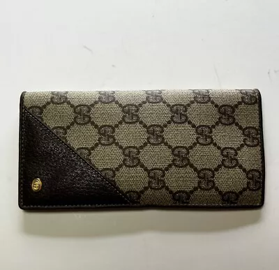 GUCCI Vintage Long Wallet Checkbook Cover Accessory Collection Made In Italy • $85