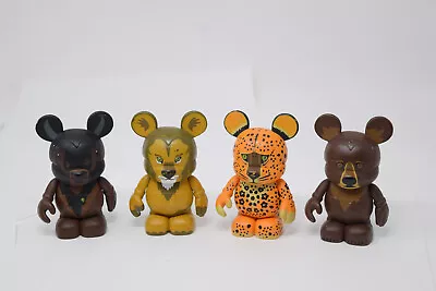 4 Disney Vinylmation Animal Kingdom Series 3  Figures Leopard Bear Buffalo Lion • $14.95