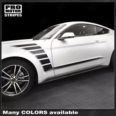 Ford Mustang 2015-2023 Side Accent Strobe Stripes Decal (Choose Color) • $59.50