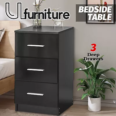 Ufurniture Bedside Table Drawers Bedroom Side Table Nightstand Storage Cabinet • $89.99