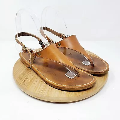 K Jacques Sandals Womens 36 Flat Thong T-Strap Strappy Slingback Buckle Shoes • $29.99