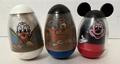 3 Vintage Hasbro Weebles Disney Goofy Donald Duck Mickey Mouse Lot • $9.99