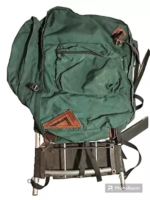 Mountain Equipment Inc Fresno CA Forest Green Hiking Pack Aluminum Frame Camping • $39.99