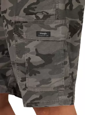 $29.99 • Buy Men's Wrangler Black Camo Flex Cargo Shorts Relaxed Fit Tech Pocket SIZES 32-44