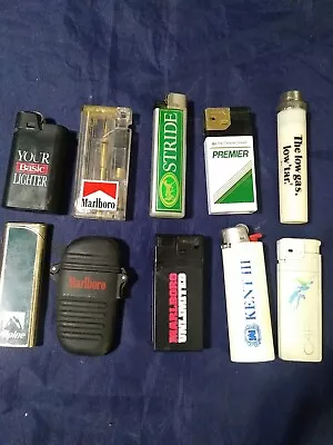 Vintage Cigarette Lighter Lot Of 10 Lighters Untested. Marlboro • $25.99