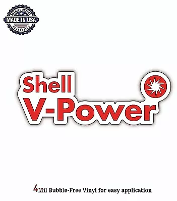 Shell V Power Oil Italy Vinyl Decal Sticker Car Bumper 4mil Bubble Free Us Made • $29.99