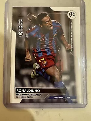 2023-24 TOPPS UEFA CLUB COMPETITIONS SOCCER Ronaldinho Hat-Trick Heros  • $0.50