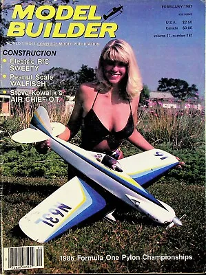 Model Builder Magazine February 1987 Peanut Scale Walfisch M3200 • $11.04