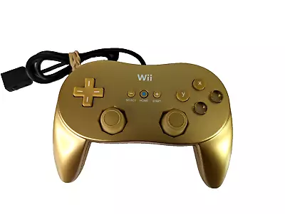 Nintendo Wii Classic Pro Controller Gold RVL-005 Tested & Working • $47.95