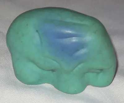 Vintage Van Briggle Pottery Ming Blue Turquoise Elephant Figurine. • $84.50