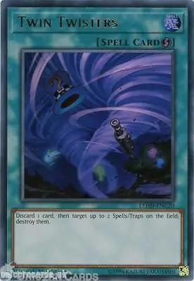 LEHD-ENC20 Twin Twisters Ultra Rare 1st Edition Mint YuGiOh Card • £1.38