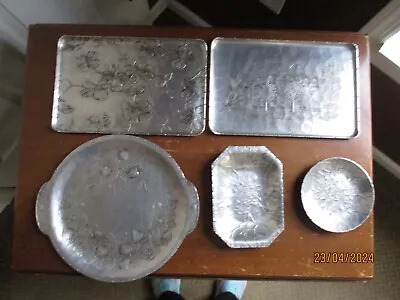 5 - Vintage Wendell August Forge Aluminum Trays Bowls Mixed Lot Dogwood • $19.99