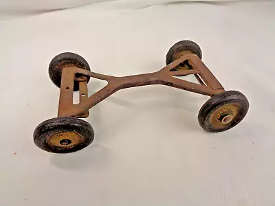 Vintage Metal Toy Cart Wagon Frame & Wheels - Project Or Parts • $11.99