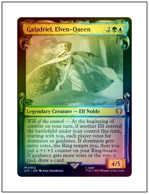1x Galadriel Elven-Queen Showcase Scroll Foil Lord Of The Rings MTG NM • $4.37