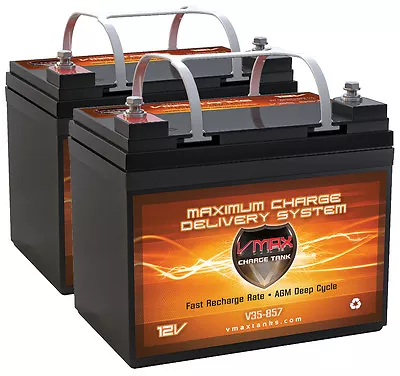 Damaco Ovation U1 Comp. (2) VMAX V35-857 12V 35AH U1 AGM Wheelchair Batteries • $214.99