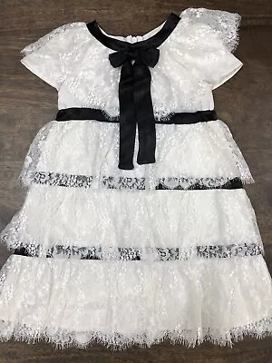 Marie Chantal White/ Black Lace Dress Size 3 • $69.99