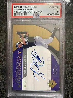 2005 Miguel Cabrera Ultimate Signature Supremacy #/99 Rare Auto PSA 9 • $199.99