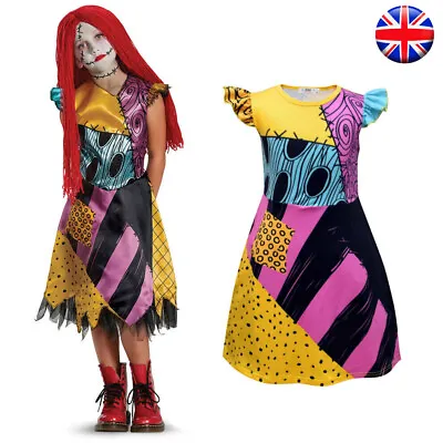 £8.99 • Buy Kids Girls The Nightmare Before Christmas Sally Dress Halloween Cosplay Costume
