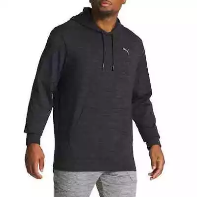 PUMA Men's Pullover Regular Fit Kangaroo Pocket Hoodie Black Medium • $22.99