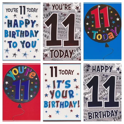 11th Birthday Card ~ Boy's / Male 11th ~ 11 Today Happy Birthday • £1.79
