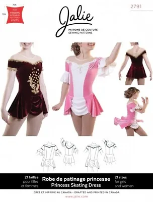 Jalie Sewing Pattern 2791 Princess Skating Dress Kids Teenagers Women 21 Sizes • £20.98