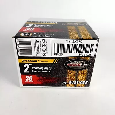 25pack Finish 1St Mini Grinding Disc 2 In. 36 Grit 8431035 • $18.98