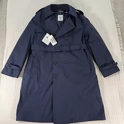DSCP Coat Mens 48L Defender Collection Trench All Weather Liner Belted Blue NWT • $69.88