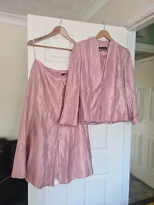 Jacques Vert Mother Of The Bride Groom P.pink Skirt & Jacket  Size 14 Been Dc. • £9.99