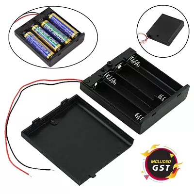 4 X AA Battery Holder With On/Off Switch 6V Battery Holder With Fly Leads • $5.14