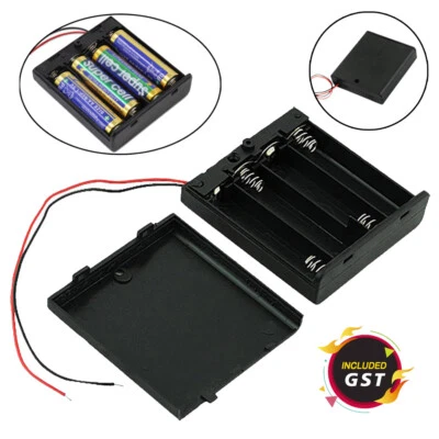 4 X AA Battery Holder With On/Off Switch 6V Battery Holder With Fly Leads • $6.27