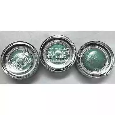 NEW LOT OF 3 Maybelline Color Tattoo Edgy Emerald 24HR Cream Eyeshadow .14 Oz. • $15