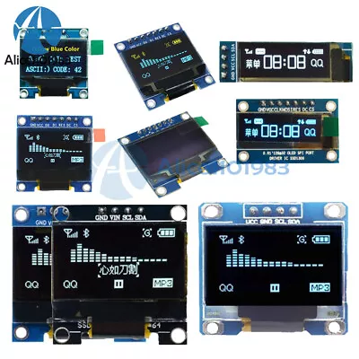 0.66inch 0.96inch 1.3inch OLED LCD LED Display IIC I2C/SPI Module For Arduino • $5.06