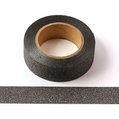 $5.50 • Buy Black Glitter Tape Washi 15mm X 10m