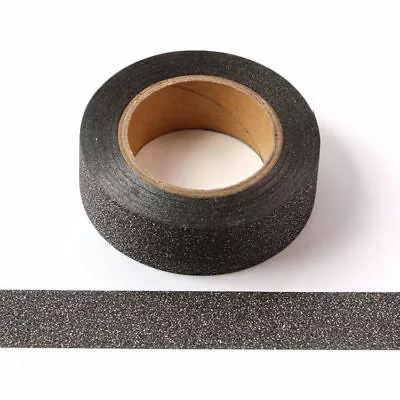 $5.50 • Buy Black Glitter Tape Washi 15mm X 10m