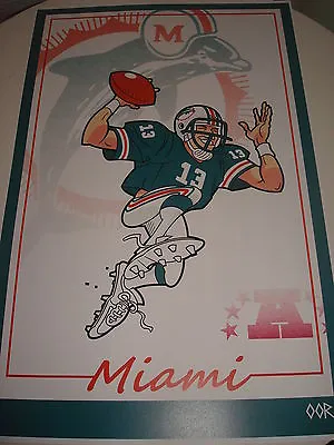 Miami Dolphins Vtg. QB Marino Poster Print • $7.99
