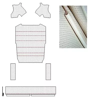 For VW Beetle 1300-1303 Perforated Headliner Cream Color Perfect Fitment • $139.16