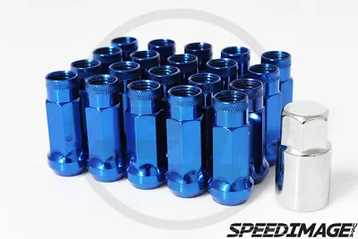 Z Racing Steel Blue 14x1.5mm Lug Nuts 48mm Open Ended 20 Pcs Set 17mm • $49.99